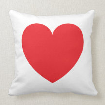 Red heart love custom pillow