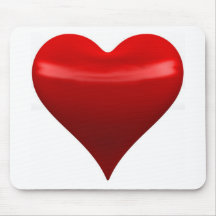 Red Heart Mouse Pad