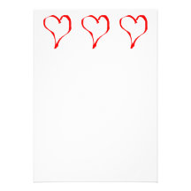 Red Heart on White. Invitations