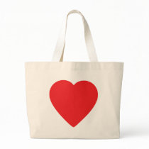 red heart one canvas bags