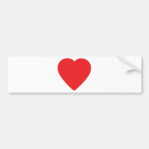 red heart one bumper sticker