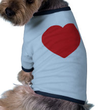 red heart one doggie tee