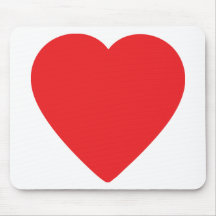 red heart one mouse pad