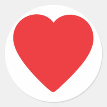 red heart one sticker
