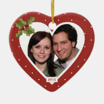Red Heart Personalised Holiday Ornament