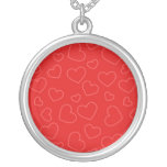 Red Hearts Background Pendants