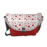 Red Hearts Messenger Bags