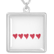 Red Hearts Necklace