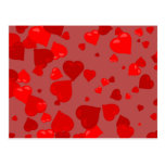 Red Hearts Post Card