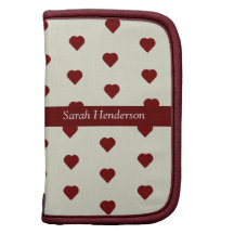 Red Hearts Rickshaw Folio Planners