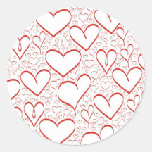 red hearts sticker
