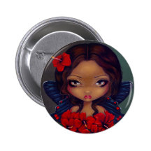 "Red Hibiscus Fairy" Button