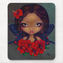 "Red Hibiscus Fairy" Mousepad