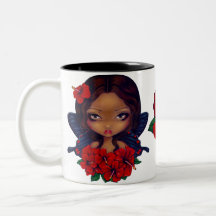 Red Hibiscus Tiki Fairy Mug