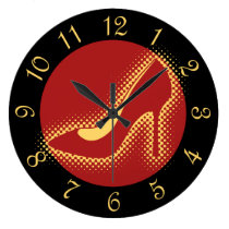Red High Heel Pump wall clocks