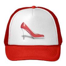 RED HIGH HEEL SHOE Trucker Hat