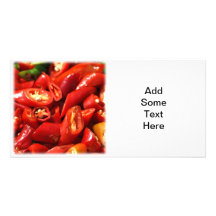 Red Hot Chilli Peppers Spicy Personalized Photo Card