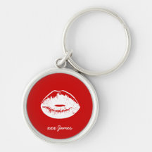 Red Hot Kiss Keyring Keychain