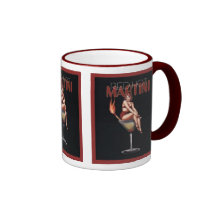 Red Hot Martini Vintage Martini Ad Mugs