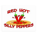 Red Hot Silly Peppers Postcard