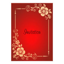 Red Invitation Vintage classic