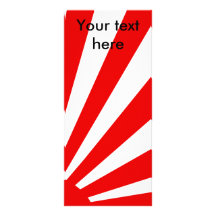 Red Japanese sunburst Personalised Rack Card