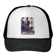 Red John F. Kennedy statue flowers Hats