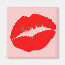 Red Kissy Lips Magnets