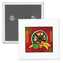 Red Kwanzaa Pinback Buttons