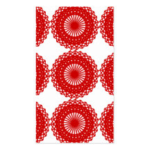 Red Lace Pattern Design. Business Card Templates