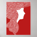 Red Lady Print