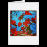 Red leaves cards