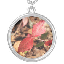 Red Leaves Personalised Necklace