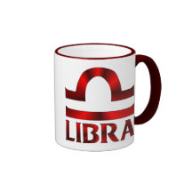 Red Libra Horoscope Symbol Mug
