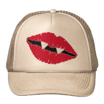 Red Lips and Fangs Hat