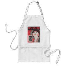 RED LIPS KISS MY BLUES AWAY APRONS