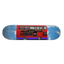 Red London Bus Double Decker Skate Board