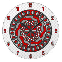 Red Machinery Clock