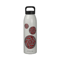 Red Machinery Water Bottle
