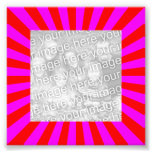 Red Magenta Starburst Frame Photo