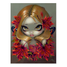 "Red Maple Fairy" Postcard