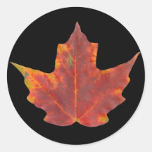 Red Maple Leaf Sticker