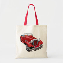 Red MG TD Canvas Bags
