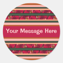 Red modern stripes sticker