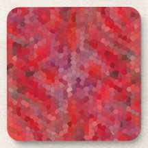 Red Mosaic Tiles Coasters