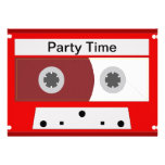 Red Music Cassette Tape Invites