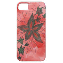 Red n Green floral iPhone 5 Cover
