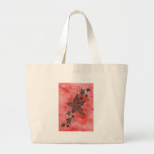 Red n Green floral Tote Bags