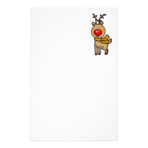 Red-nosed reindeer stationery