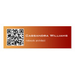 Red Ombre QR CODE Mini Business Cards